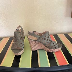 Franco Sarto Size 6 Olive colored wedges. Brand new. Never worn.